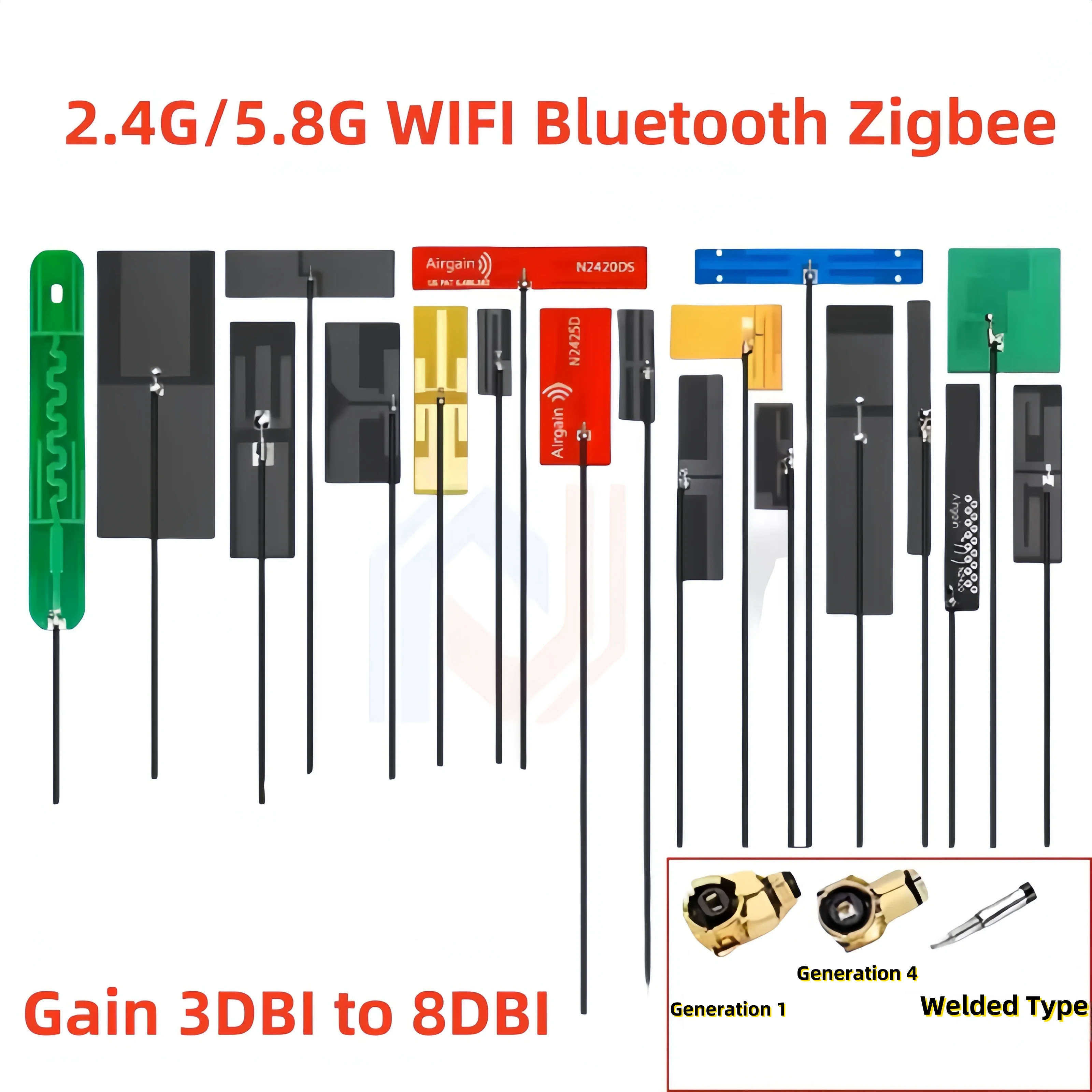 Antenna 2.4Ghz - 5Pcs/Lot 2.4G 5G 5.8G Dual Frequency