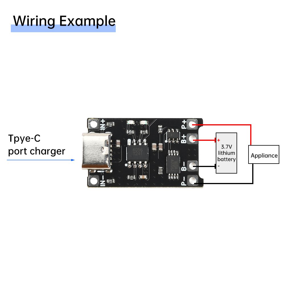 5pcs Type C DC 4-8V TP4056 Li- - Li Ion Charger Module recension och pris