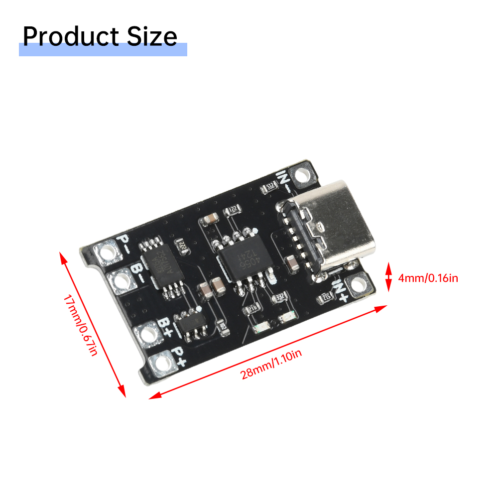 5pcs Type C DC 4-8V TP4056 Li- - Li Ion Charger Module recension och pris