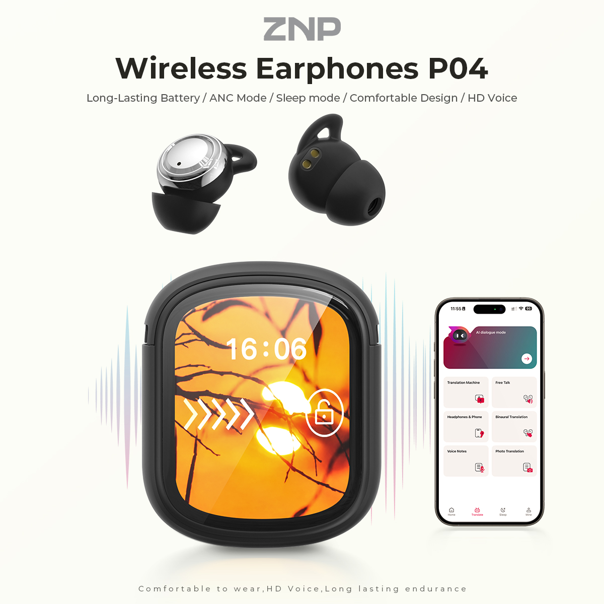 ZNP P04 Sleeping Aid Earbuds A - Usb C Cable recension och pris