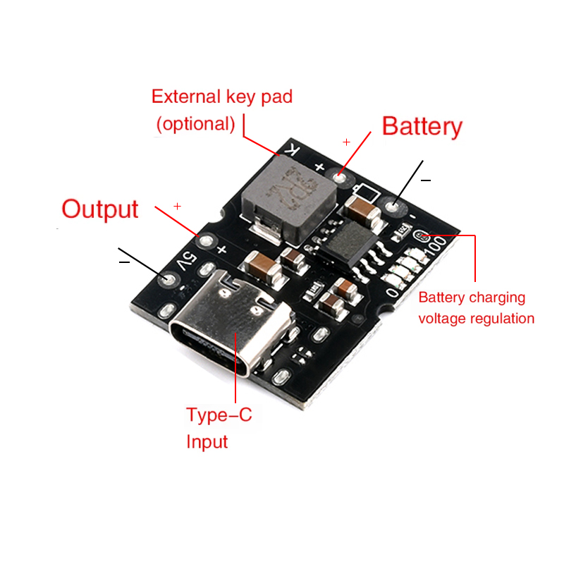 Type-C USB 5V 2A Boost Convert - Li Ion Charger Module recension och pris