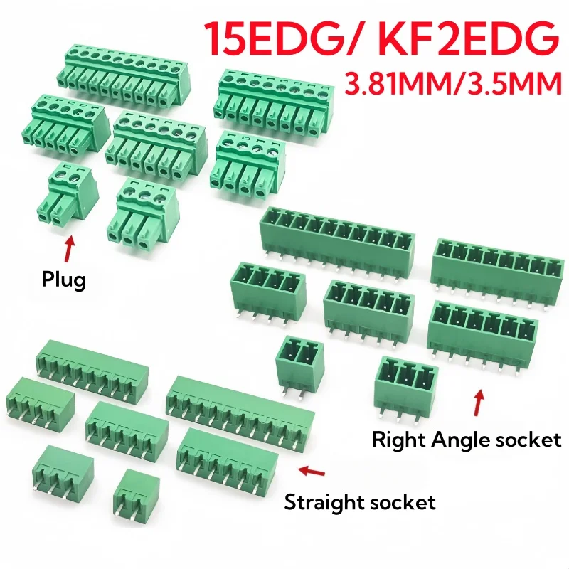 15EDG 3.81MM 3.5MM KF2EDG PCB  - Screw Terminal Block recension och pris