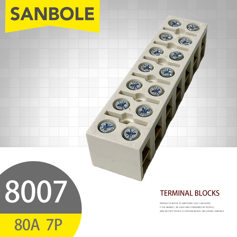10pcs 80A/7P Terminal blocks F - Screw Terminal Block recension och pris
