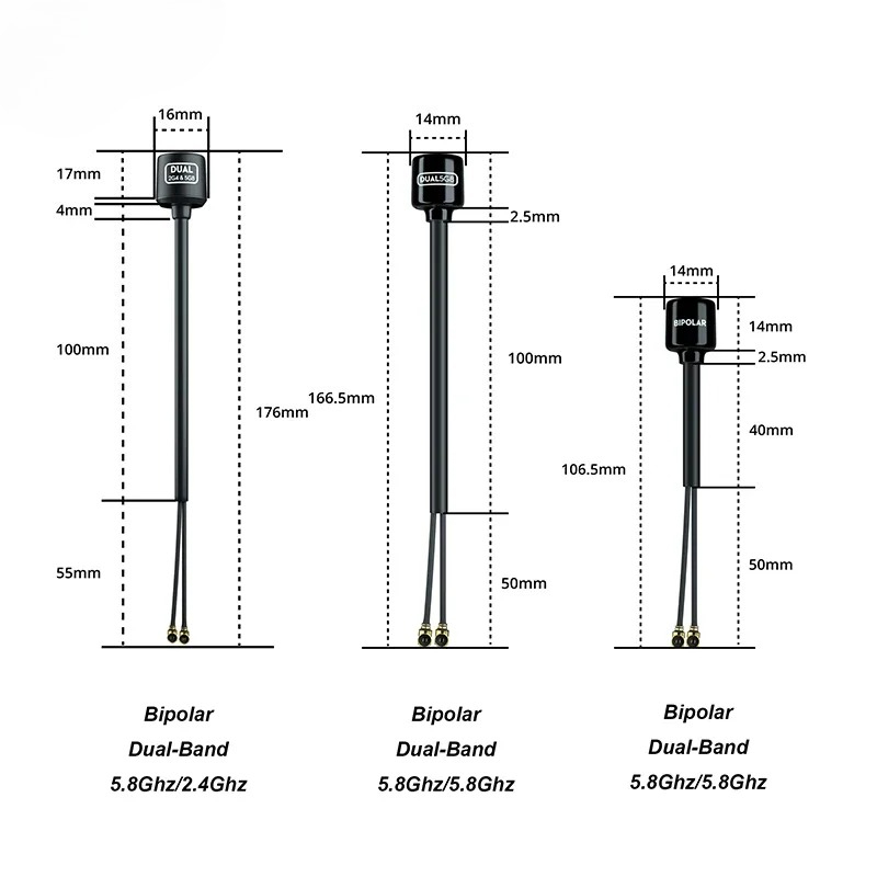 Flywoo Bipolar Dual-Band 5.8Gh - Antenna 2.4Ghz recension och pris