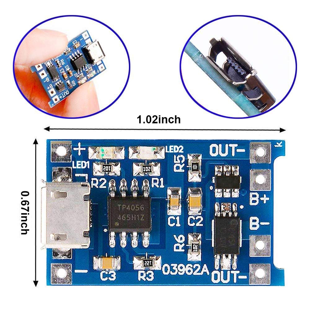 2/5PC Type-C Micro Mini 5V1A 1 - Li Ion Charger Module recension och pris