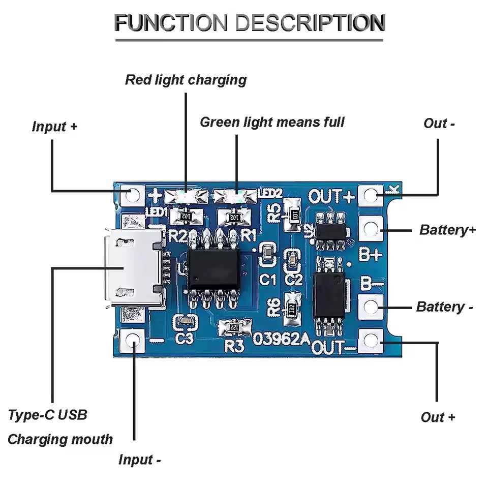 USB Type-C TP4056 Charging Mod - Micro Usb Cable recension och pris
